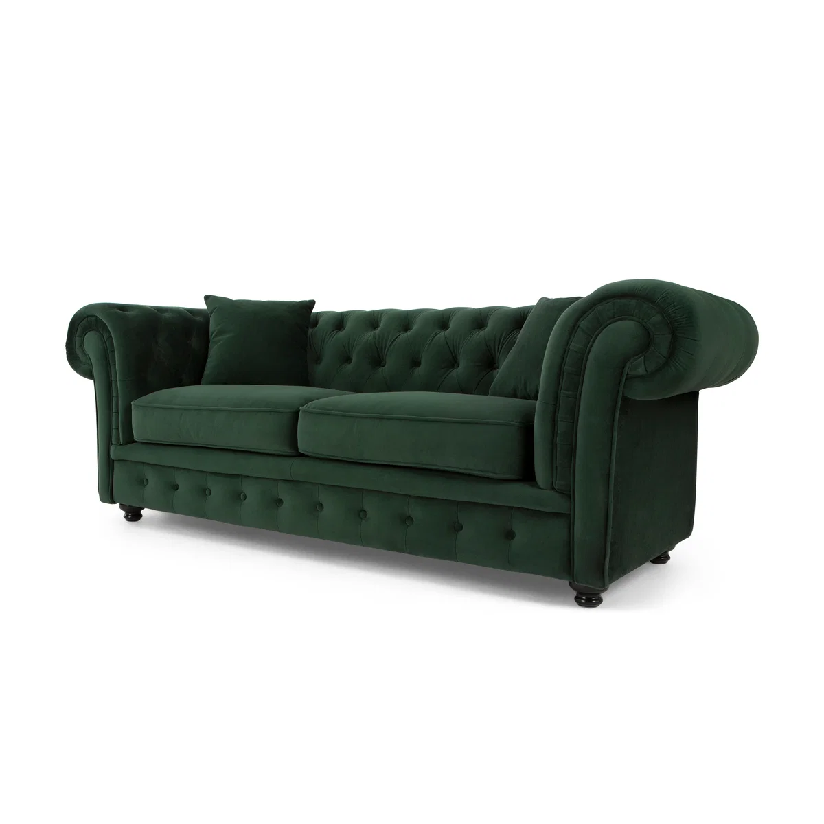 Branagh 2 Seater Chesterfield Sofa, Pine Green Velvet – image 2