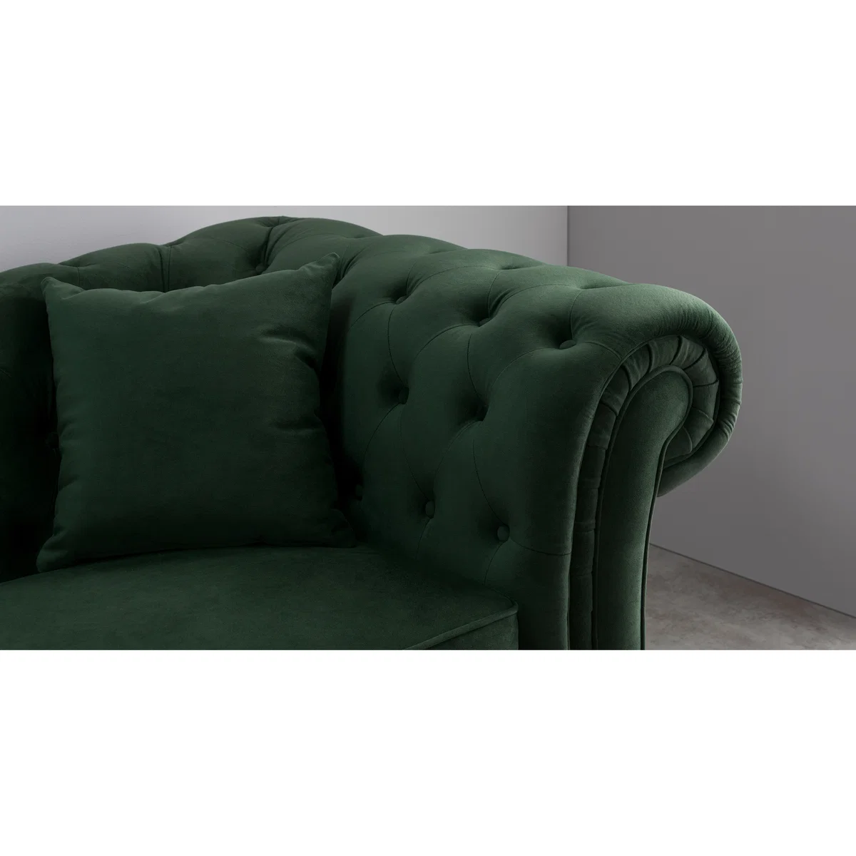 Branagh 2 Seater Chesterfield Sofa, Pine Green Velvet – image 4