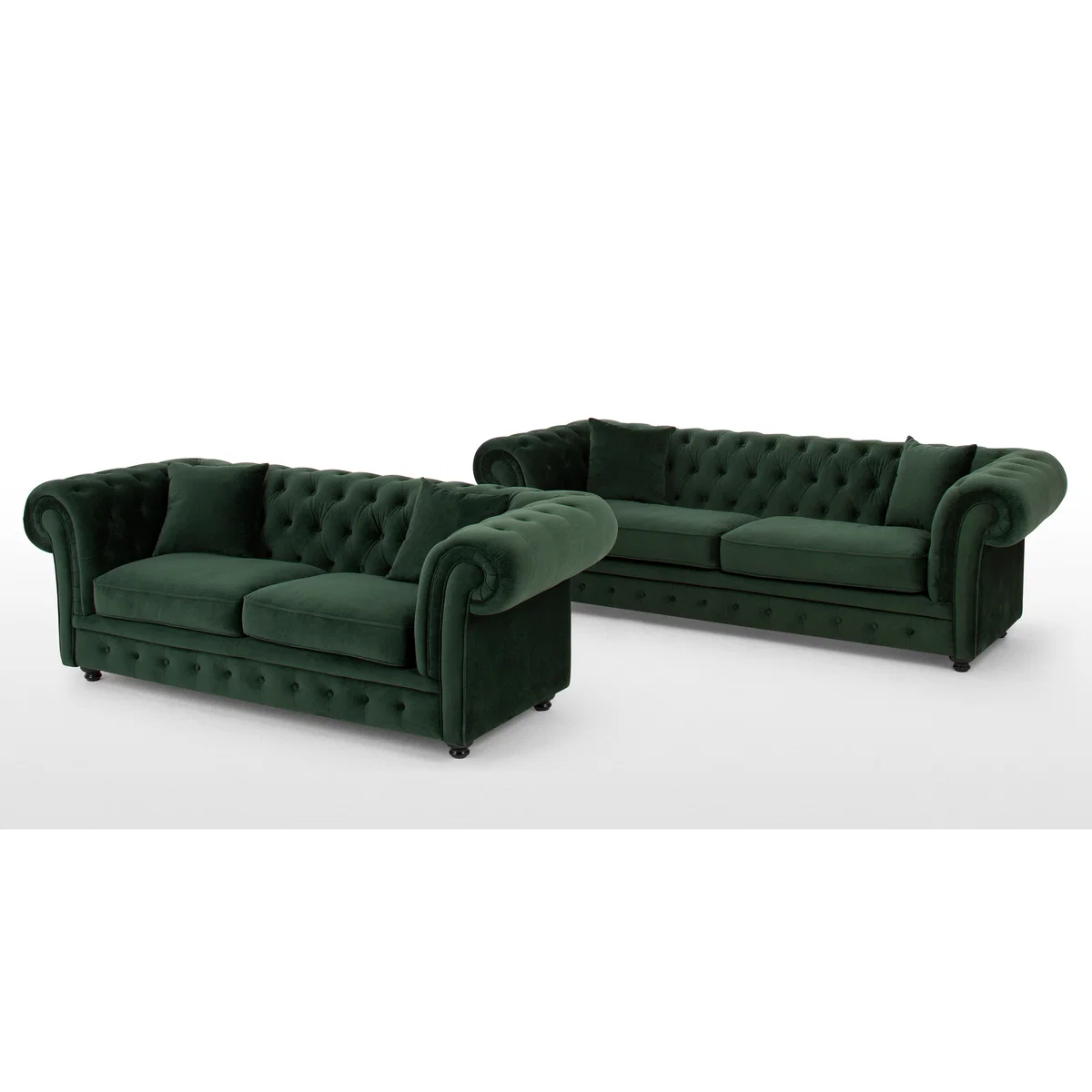 Branagh 2 Seater Chesterfield Sofa, Pine Green Velvet – image 7