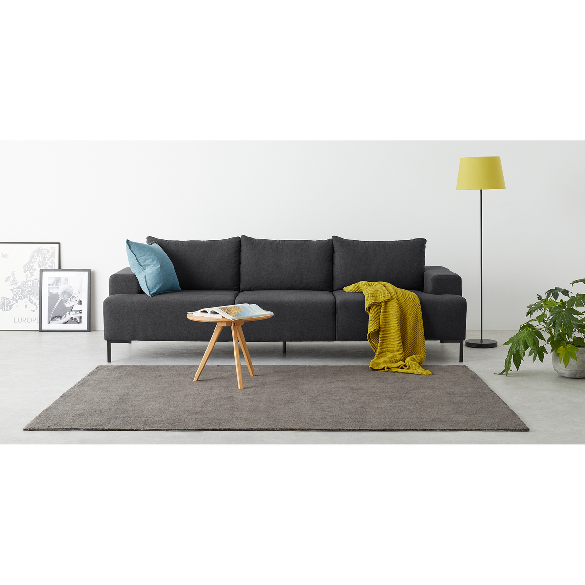 Oskar 3 Seater Sofa, Sterling Grey – image 3