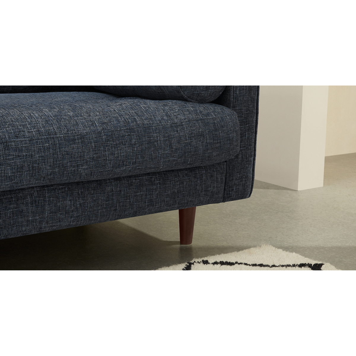 Scott Large 2 Seater Sofa, Cuba Blue Weave – image 4
