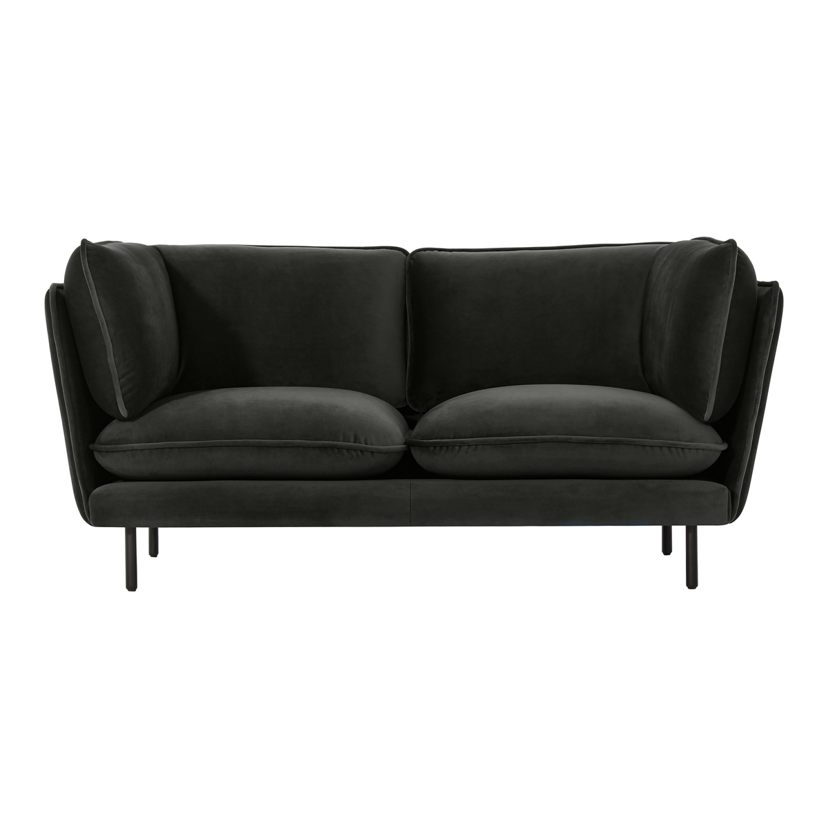Wes 2 Seater Sofa, Dark Anthracite Velvet – image 2