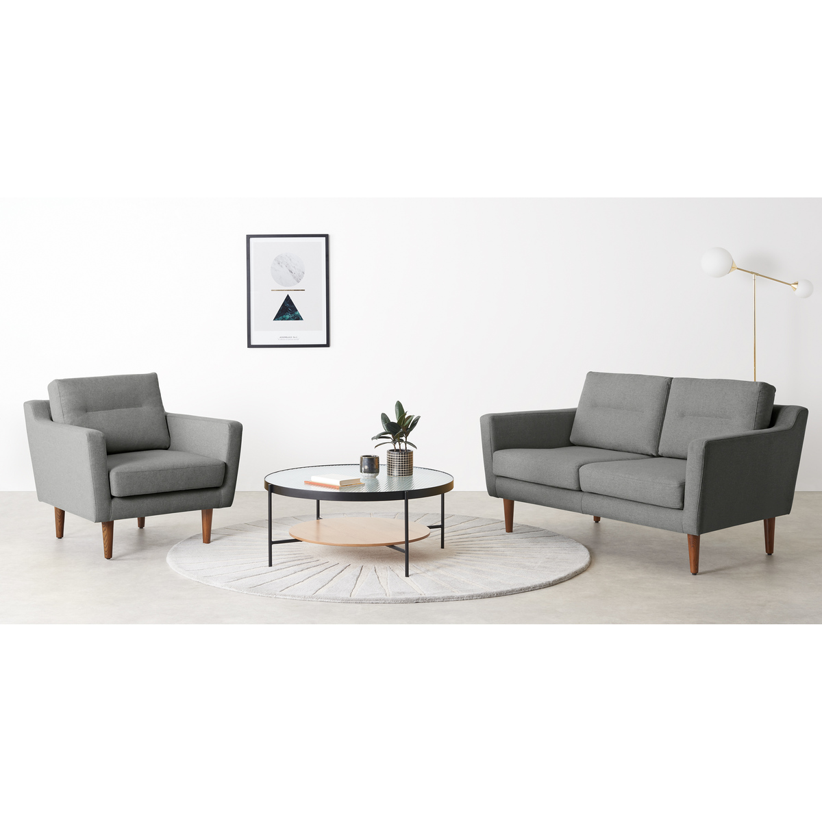 Walker 2 Seater Sofa, Mountain Grey – image 3