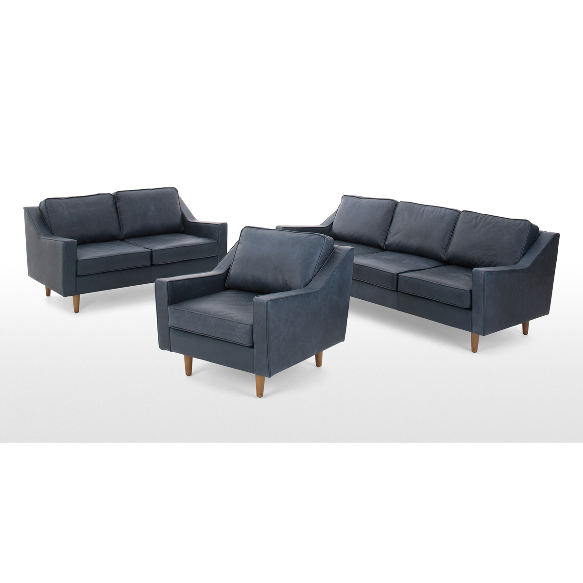 Dallas 3 Seater Sofa, Charm Midnight Premium Leather – image 7
