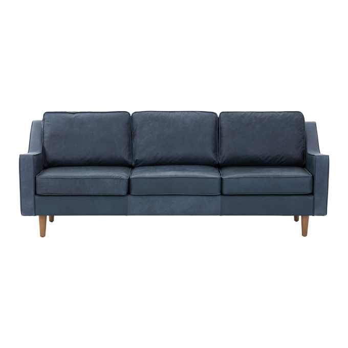 Dallas 3 Seater Sofa, Charm Midnight Premium Leather – image 2