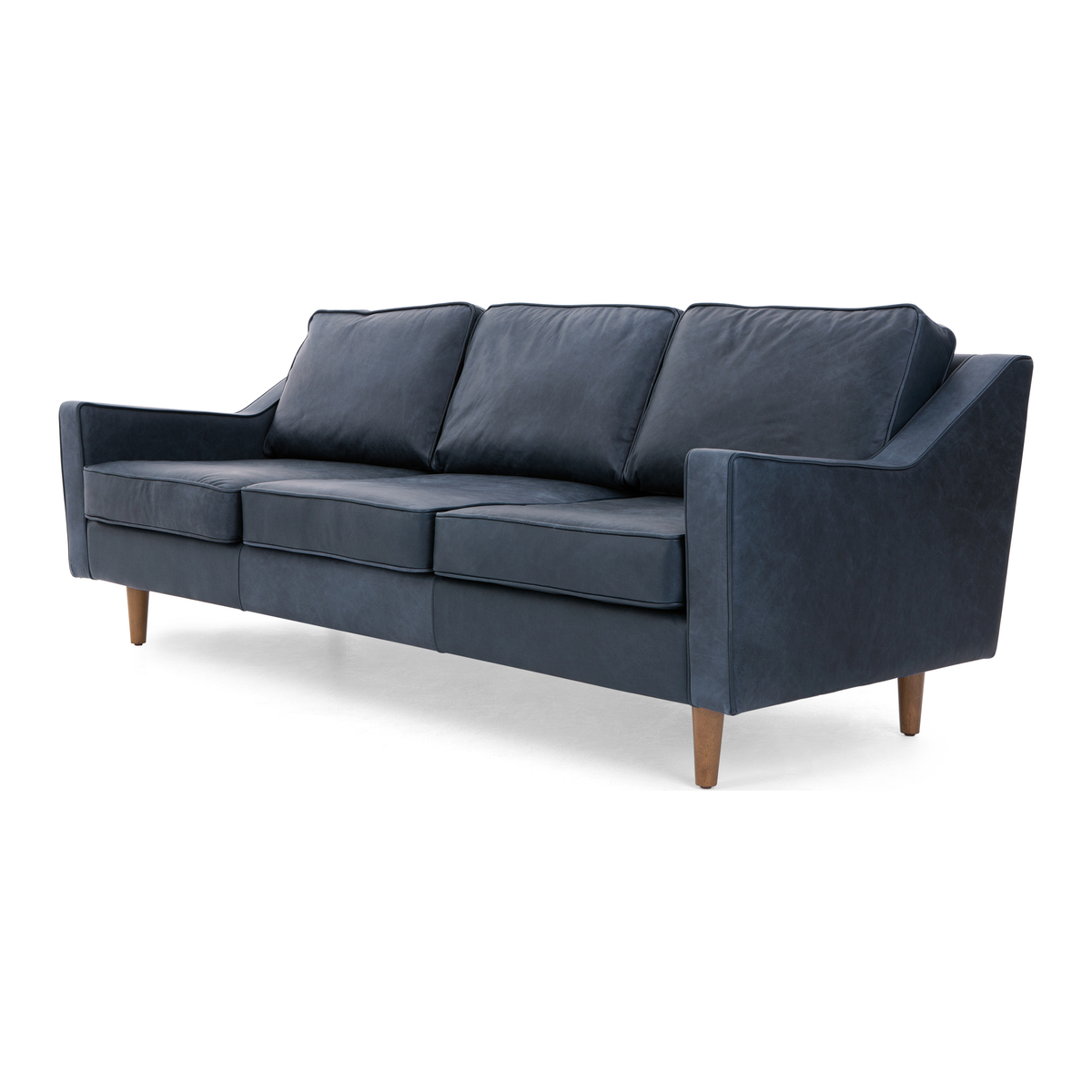 Dallas 3 Seater Sofa, Charm Midnight Premium Leather – image 1