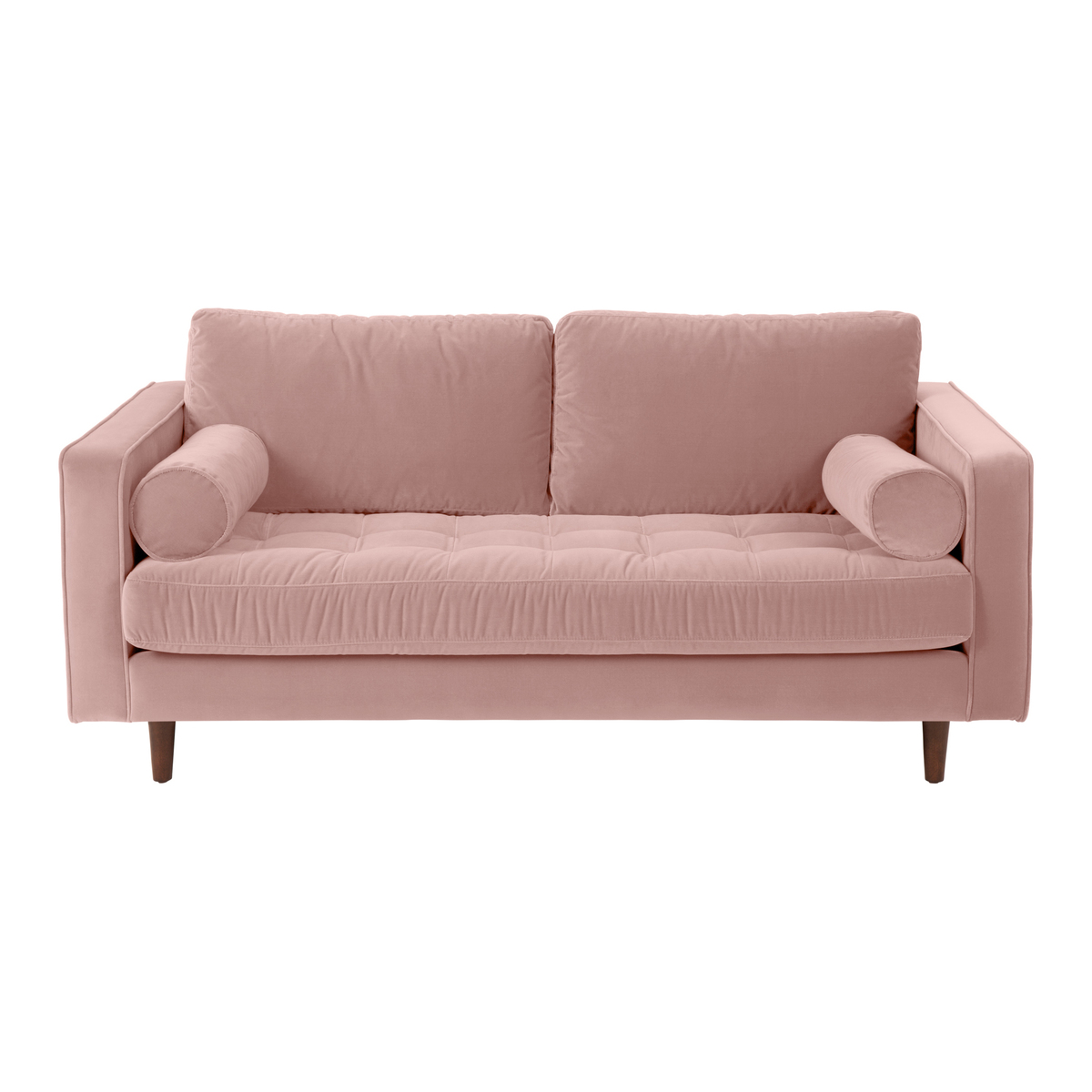 Scott Large 2 Seater Sofa, Blush Pink Cotton Velvet – image 2