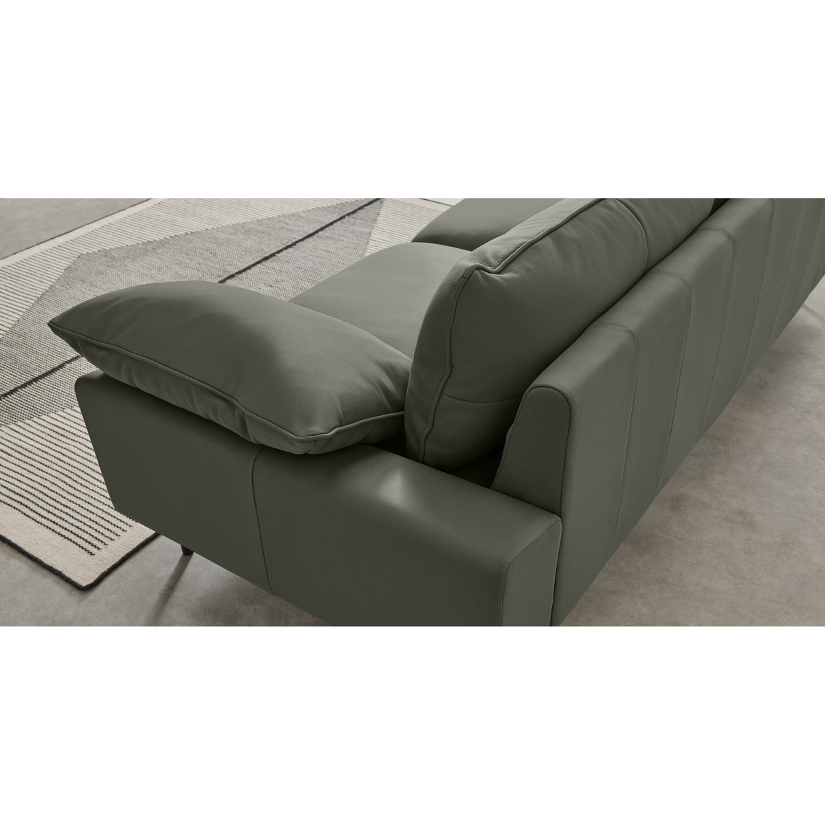 Fallyn 3 Seater Sofa, Nubuck Loden Leather – image 6
