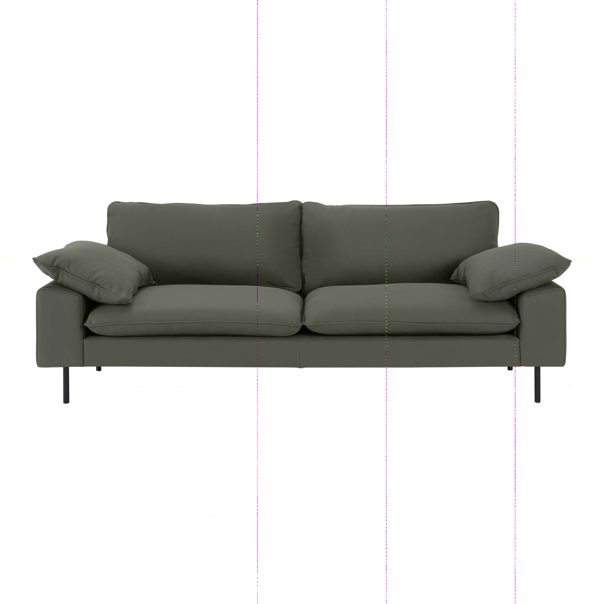 Fallyn 3 Seater Sofa, Nubuck Loden Leather – image 1