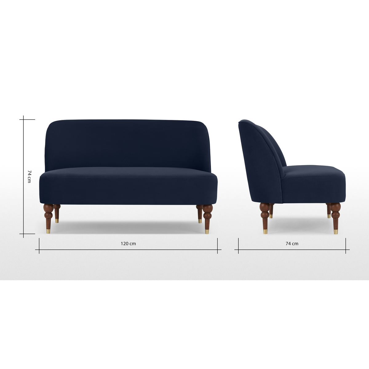 Harpo 2 Seater Sofa, Interstellar Blue – image 8