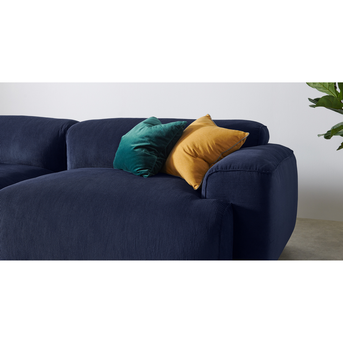 Avalon 3 Seater Sofa, Navy Corduroy Velvet – image 4