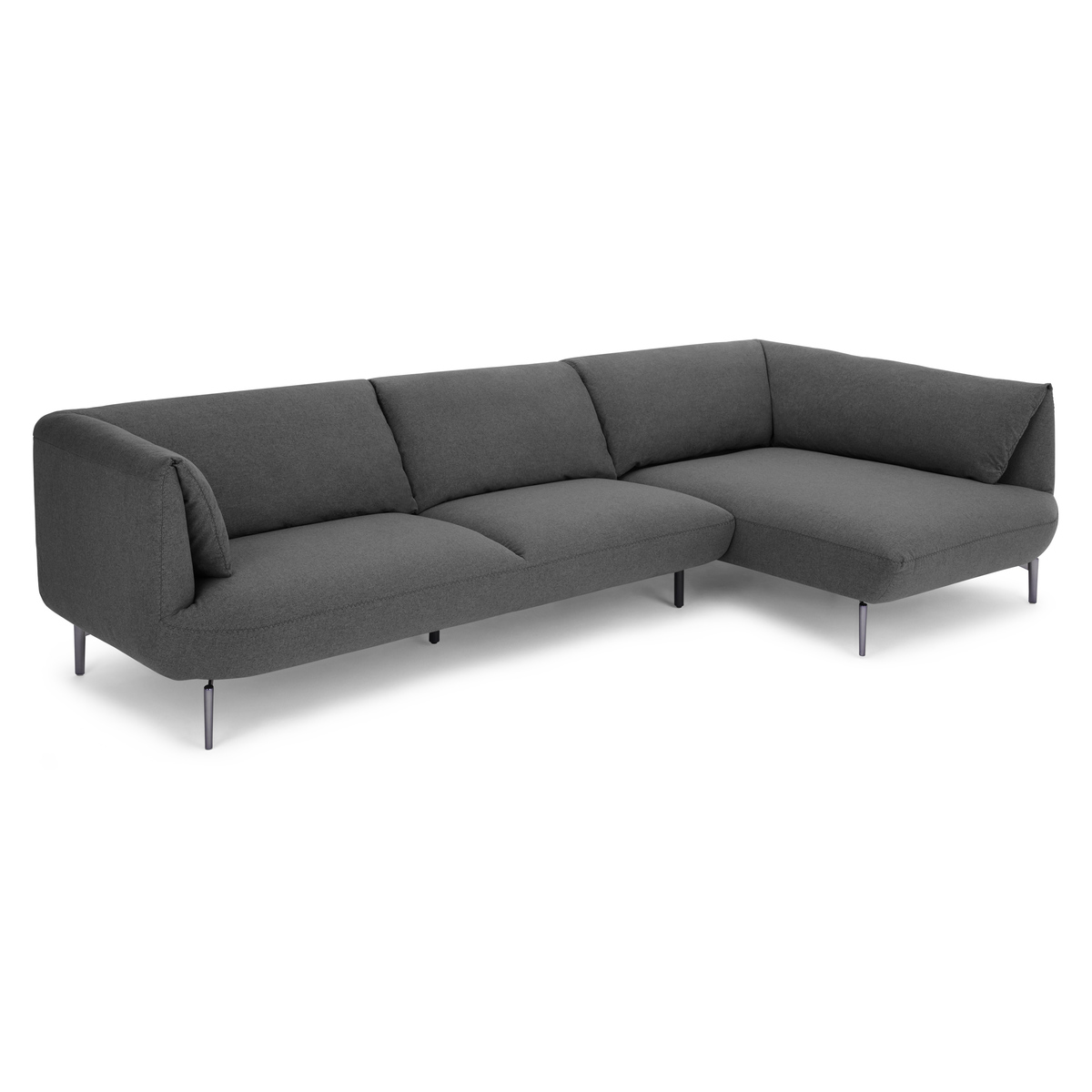 Inka Right Hand Facing Chaise End Corner Sofa, Marl Grey – image 2