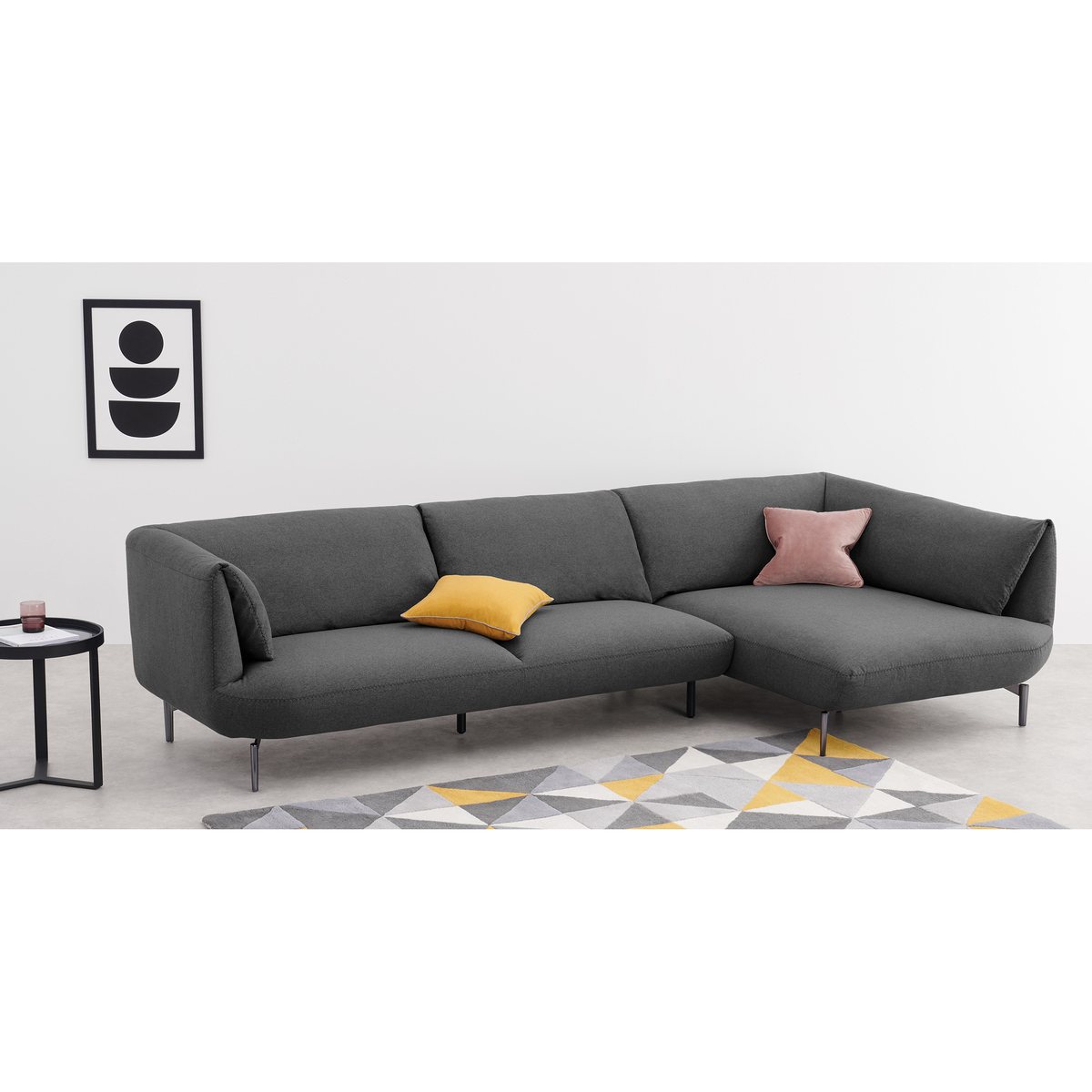 Inka Right Hand Facing Chaise End Corner Sofa, Marl Grey – image 3