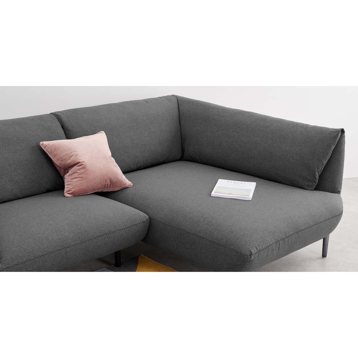 Inka Right Hand Facing Chaise End Corner Sofa, Marl Grey – image 6