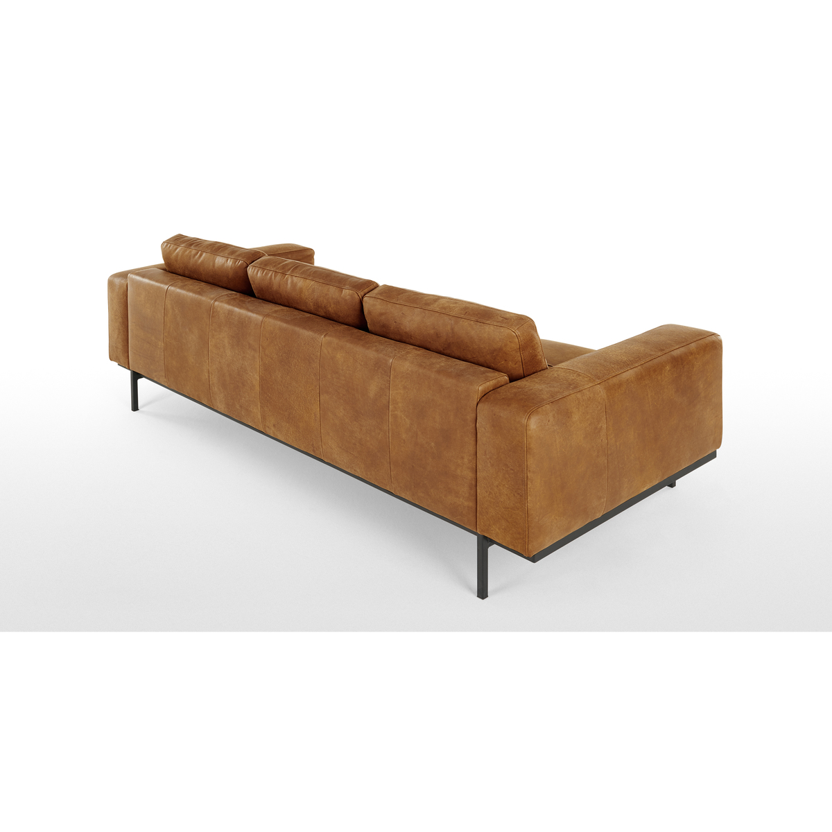 Jarrod 3 Seater Sofa, Outback Tan Leather – image 4