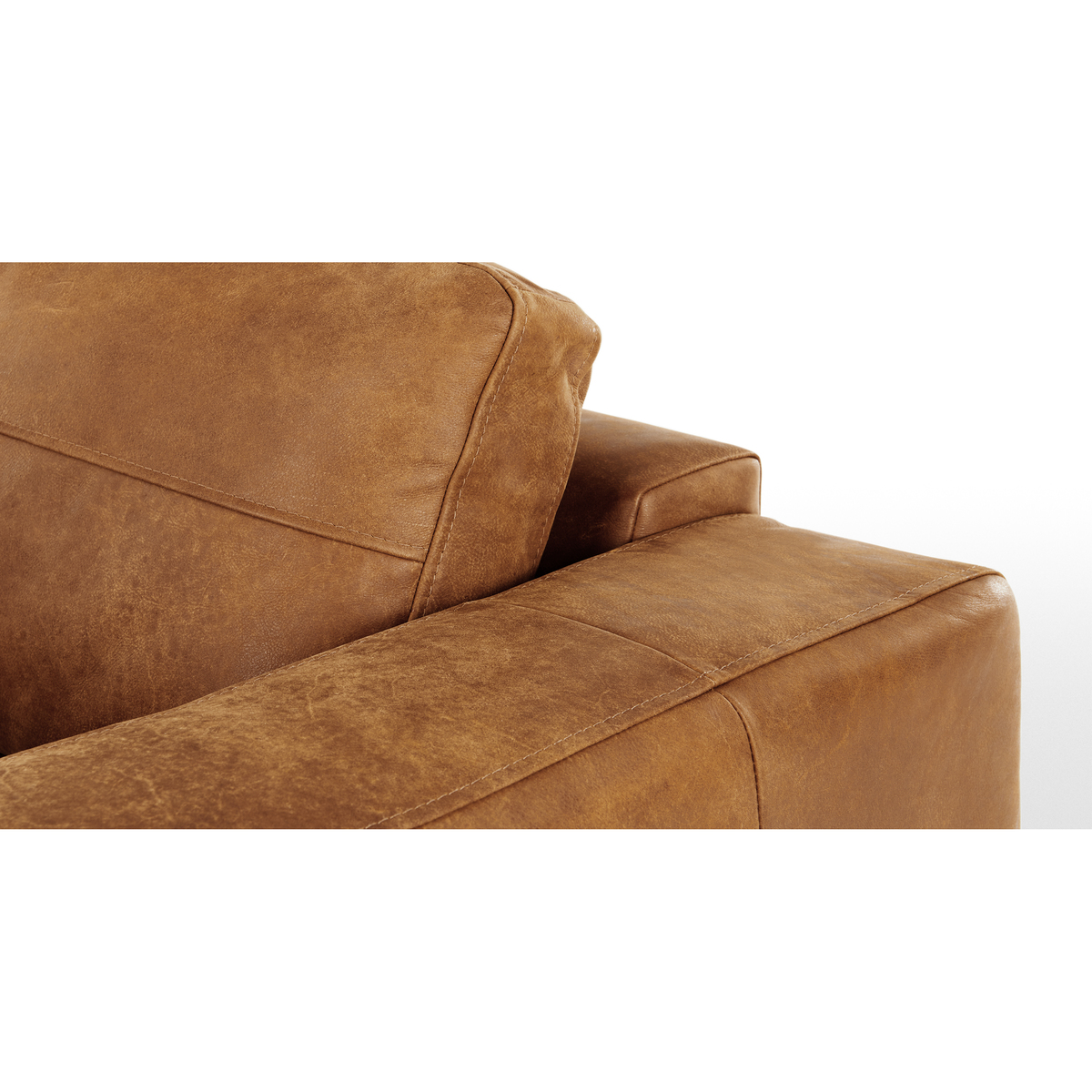 Jarrod 3 Seater Sofa, Outback Tan Leather – image 5
