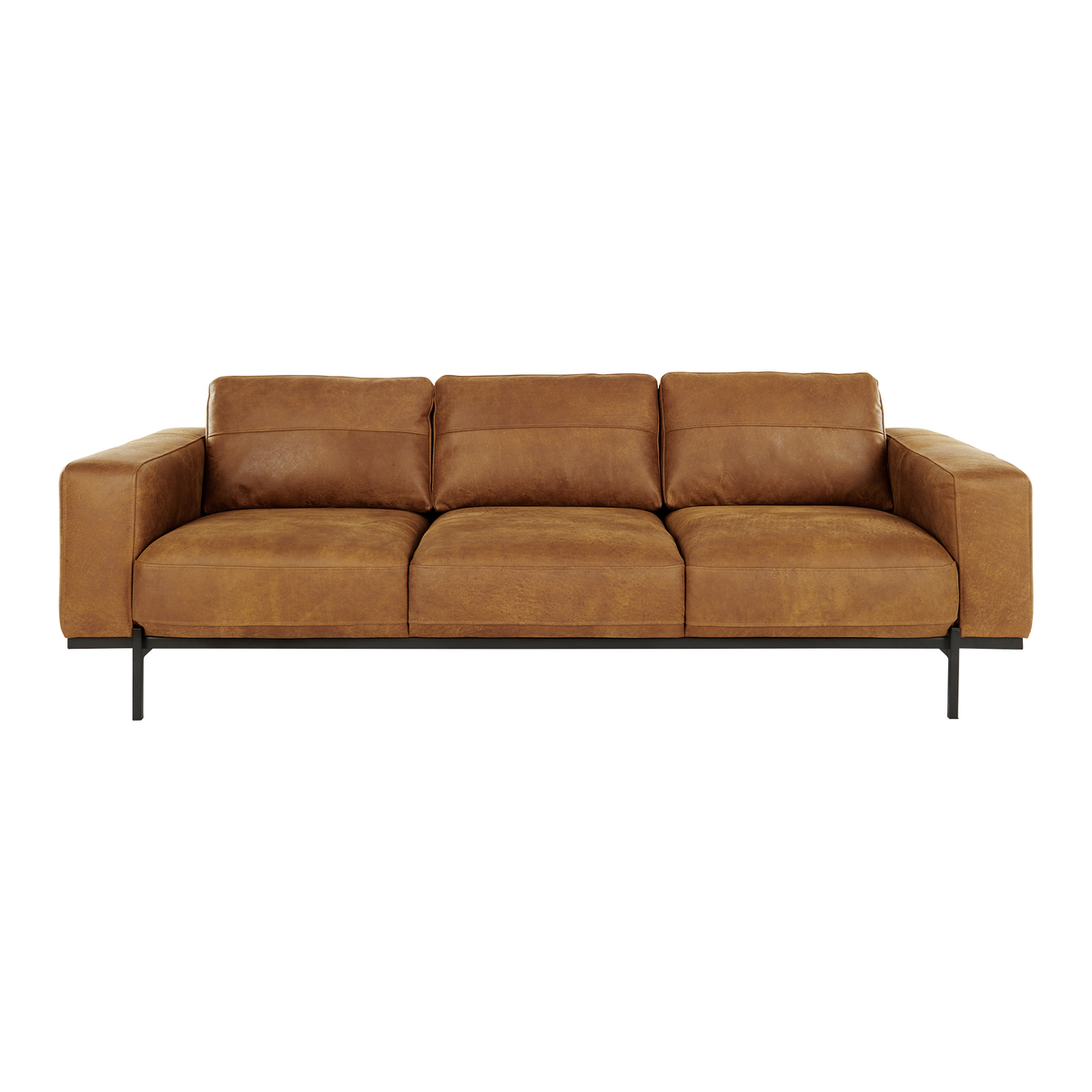 Jarrod 3 Seater Sofa, Outback Tan Leather – image 2