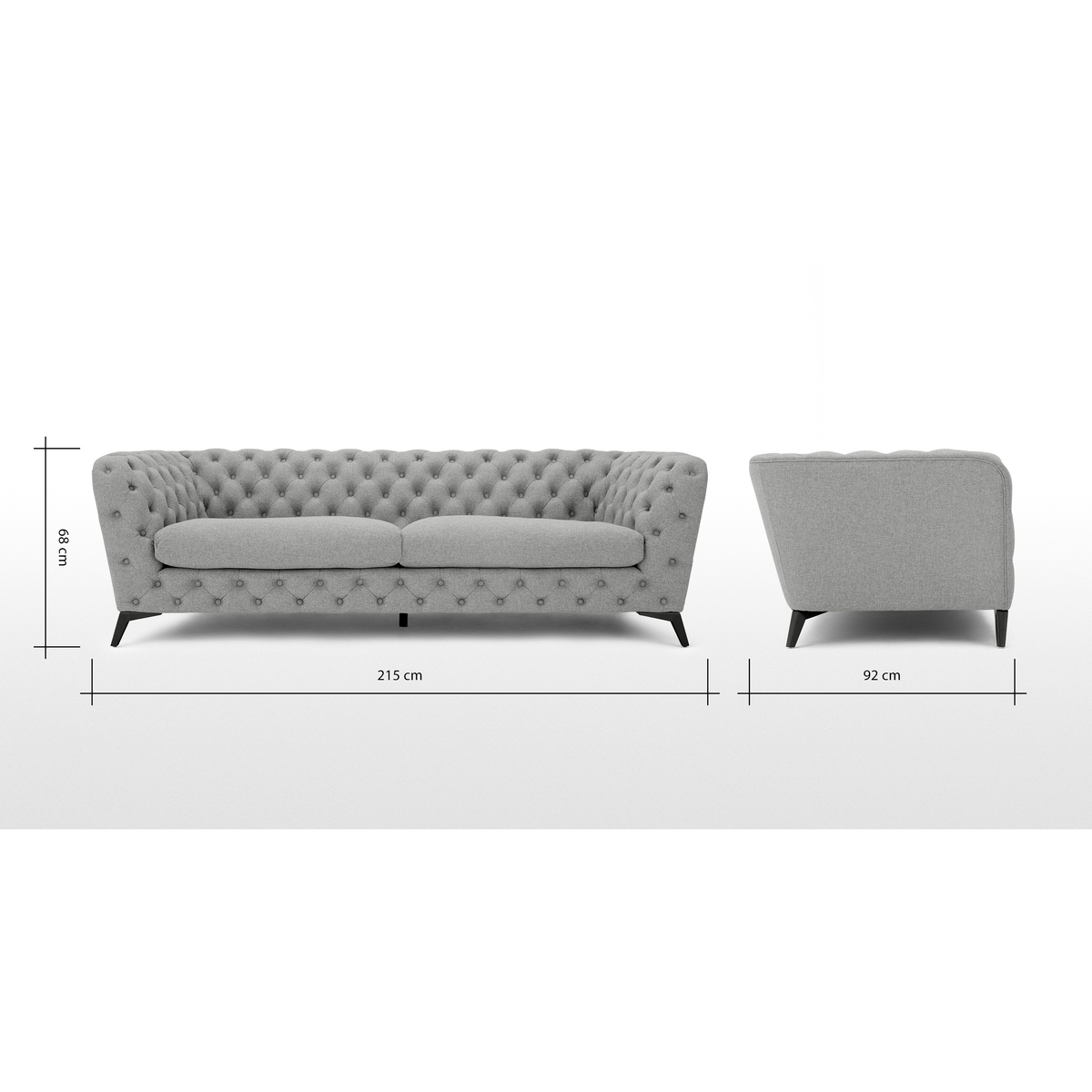 Sloan 3 Seater Sofa, Mountain Grey – image 7
