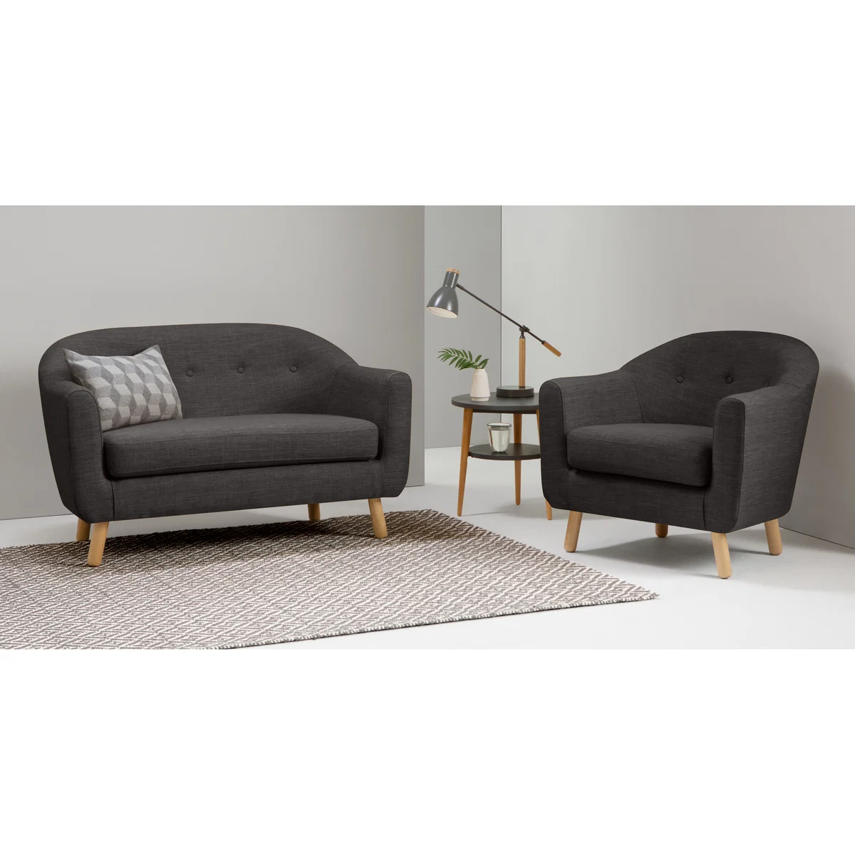 Lottie 2 Seater Sofa, Seal Grey – image 3