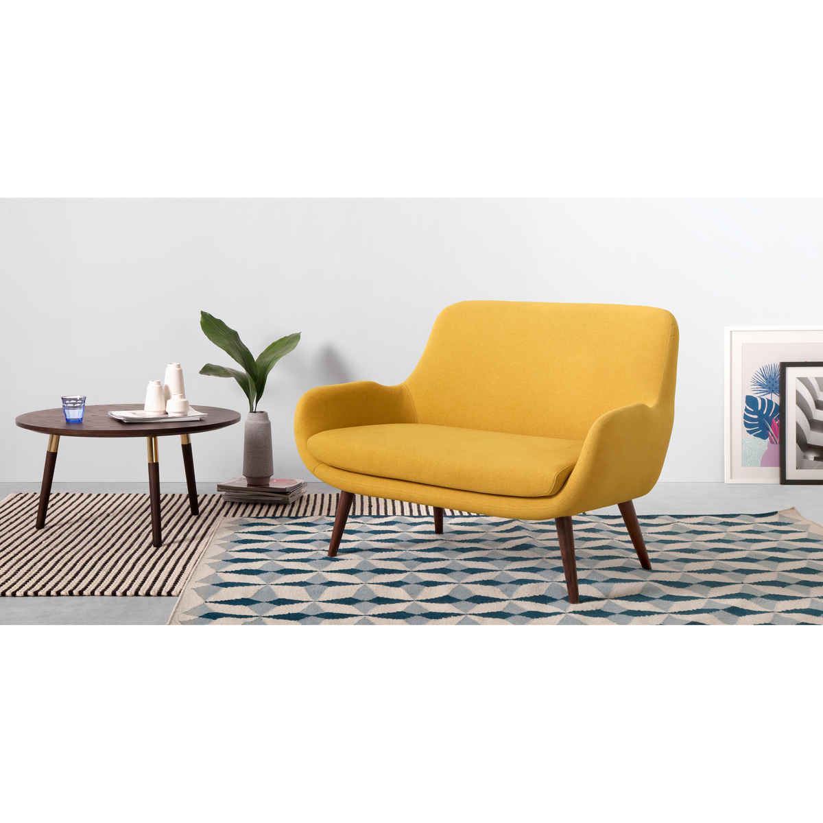 Moby 2 Seater Sofa, Yolk Yellow – image 3