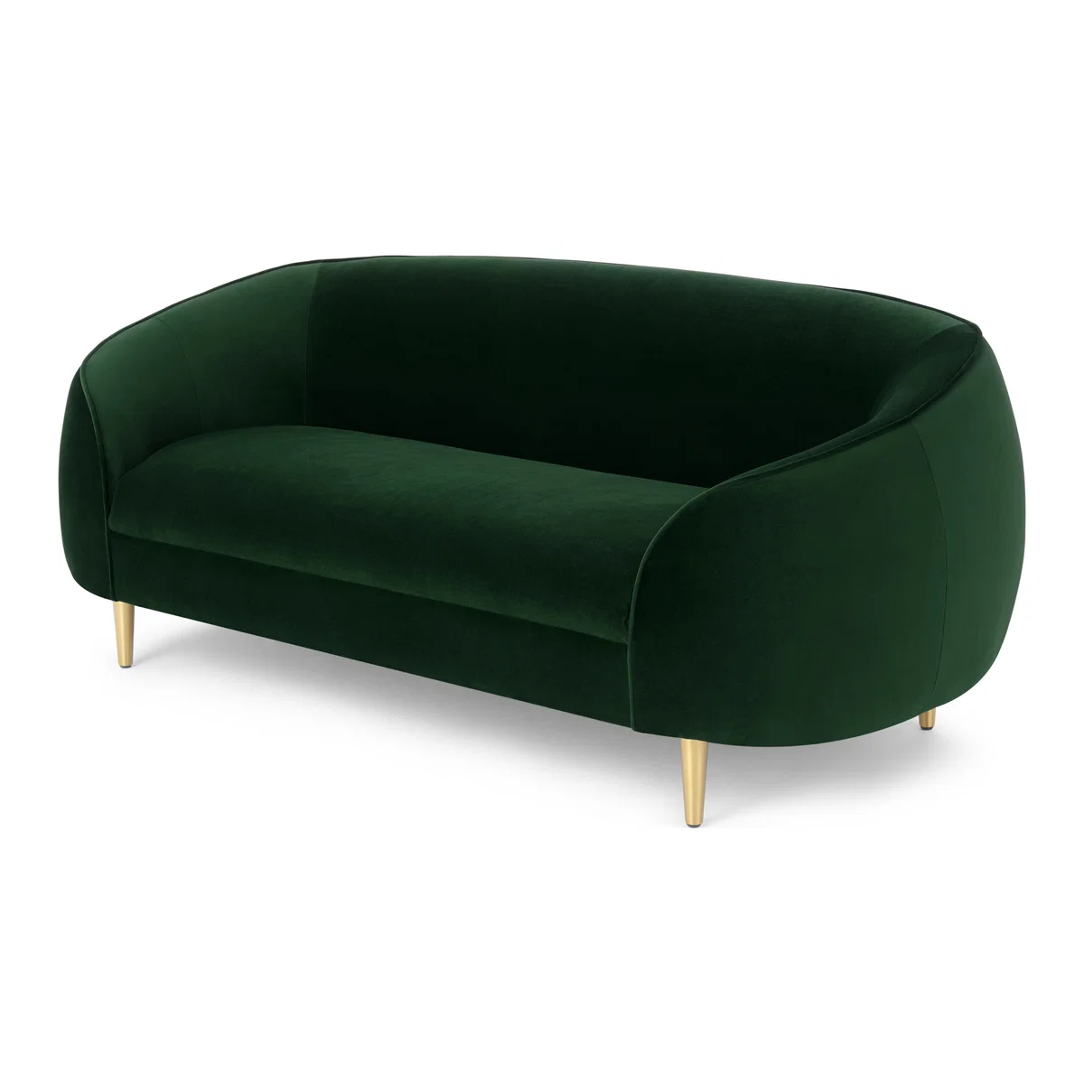 Trudy 2 Seater Sofa, Pine Green Velvet – image 1