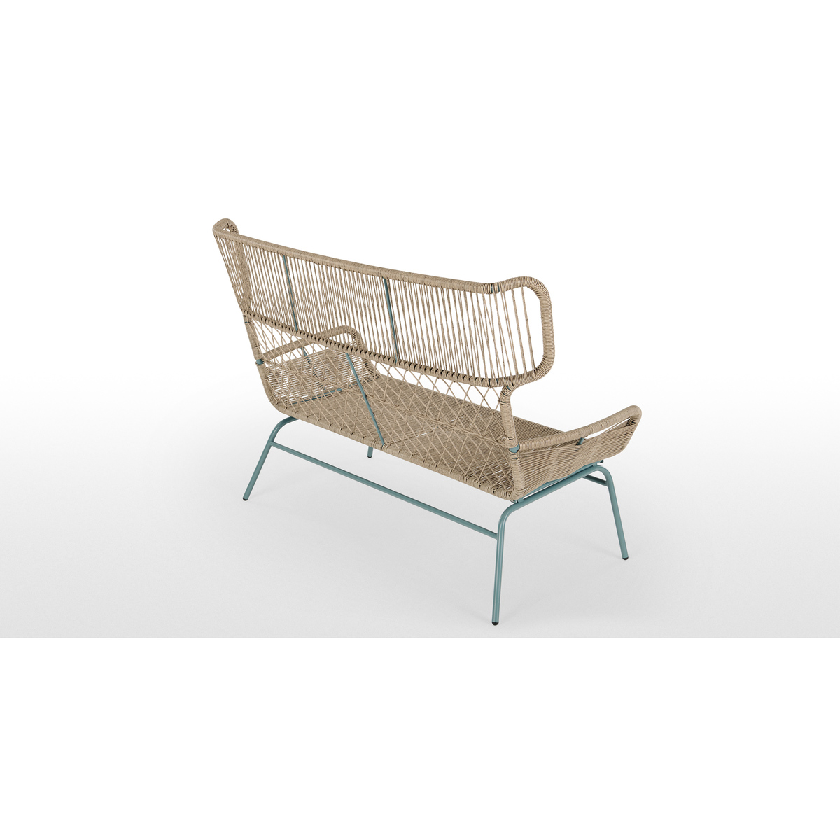 Lyra Garden 2 seater sofa, blue and grey – image 5