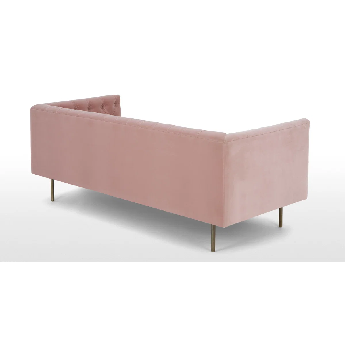 Julianne 3 Seater Sofa, Blush Pink Cotton Velvet – image 5