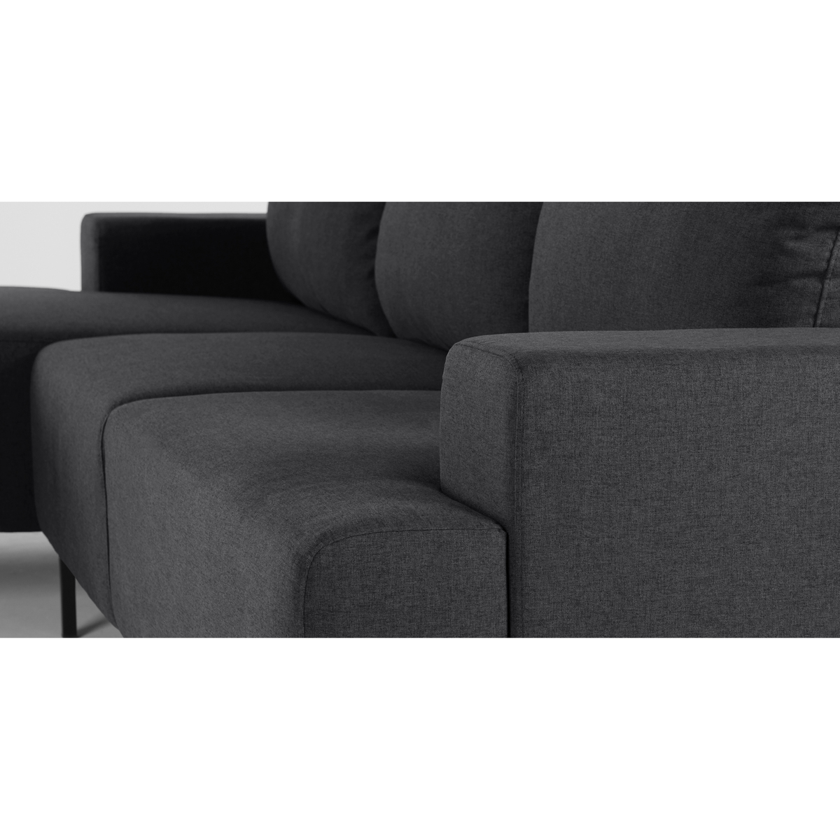 Oskar 3 Seater Left Hand Facing Compact Corner Chaise End Sofa, Sterling Grey – image 6