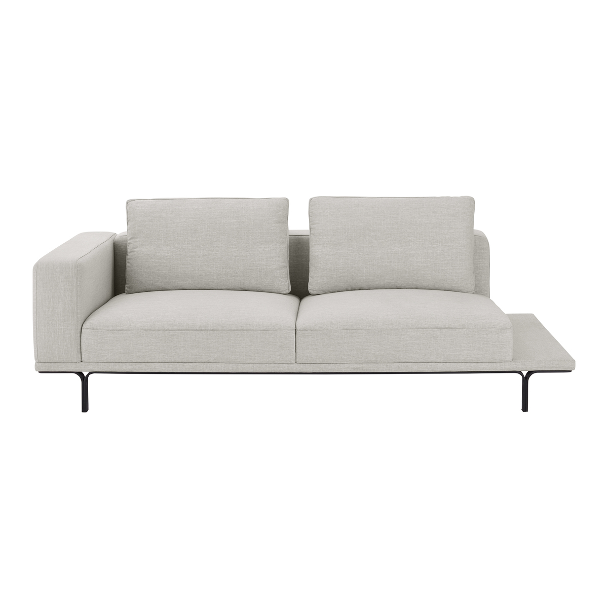 Nocelle 3 Seater Sofa with Side Table, Chic Grey – image 2