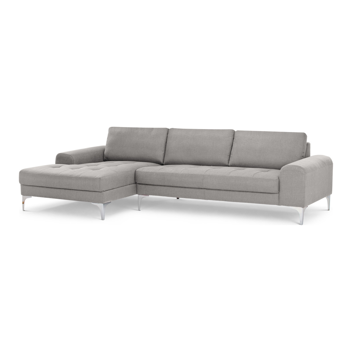 Vittorio Left Hand Facing Chaise End Corner Sofa, Pearl Grey – image 1