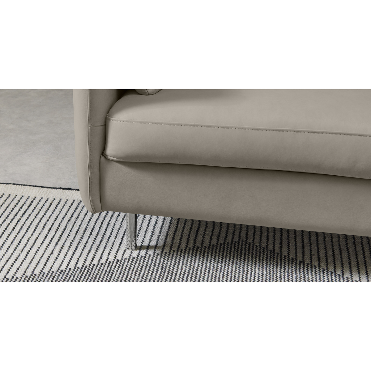 Vento 5 Seater Corner Sofa, Pale Putty Leather – image 4