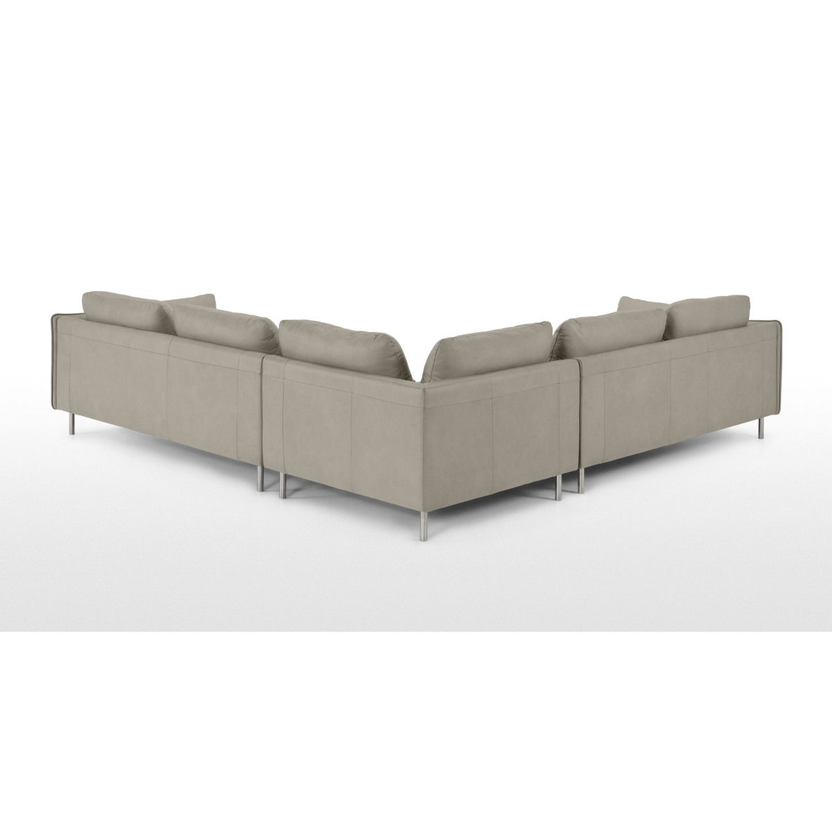 Vento 5 Seater Corner Sofa, Pale Putty Leather – image 5
