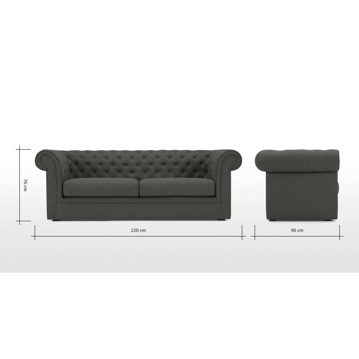 Beacon 3 Seater Sofa, Hudson Grey – image 8