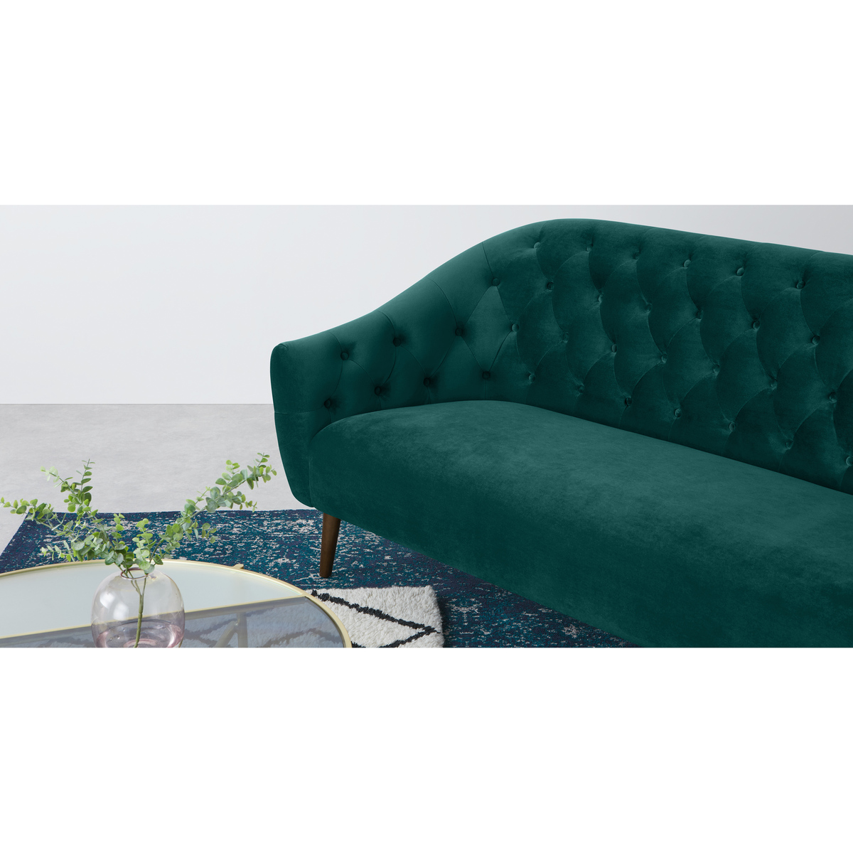 Tallulah 3 Seater Sofa, Seafoam Blue Velvet – image 3