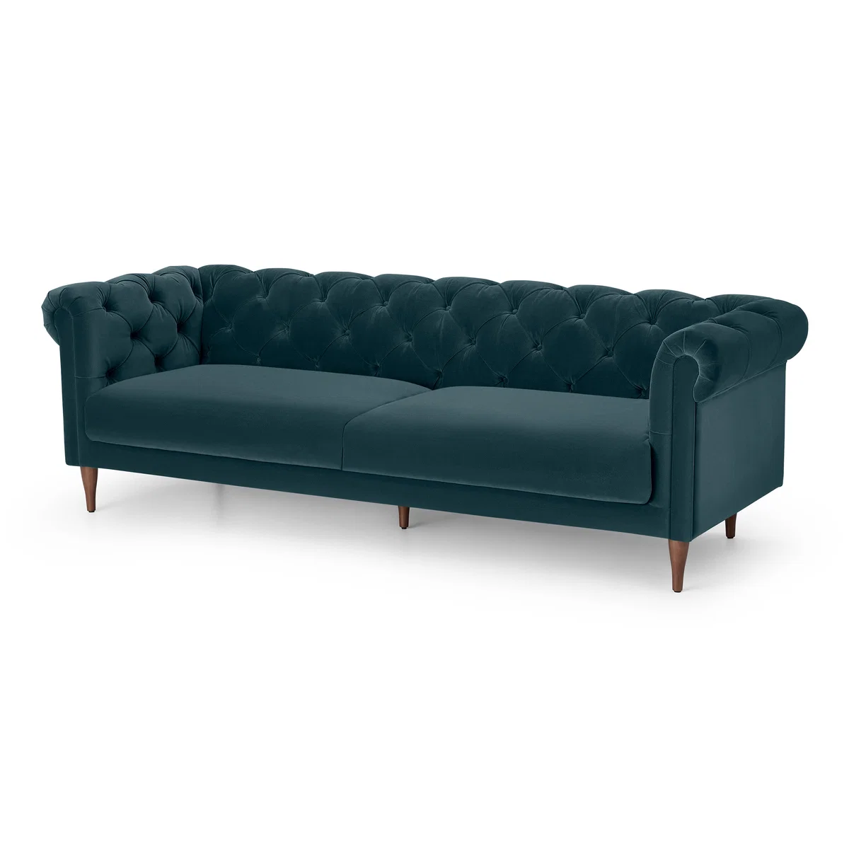 Barstow 3 Seater Sofa, Steel Blue Velvet – image 2