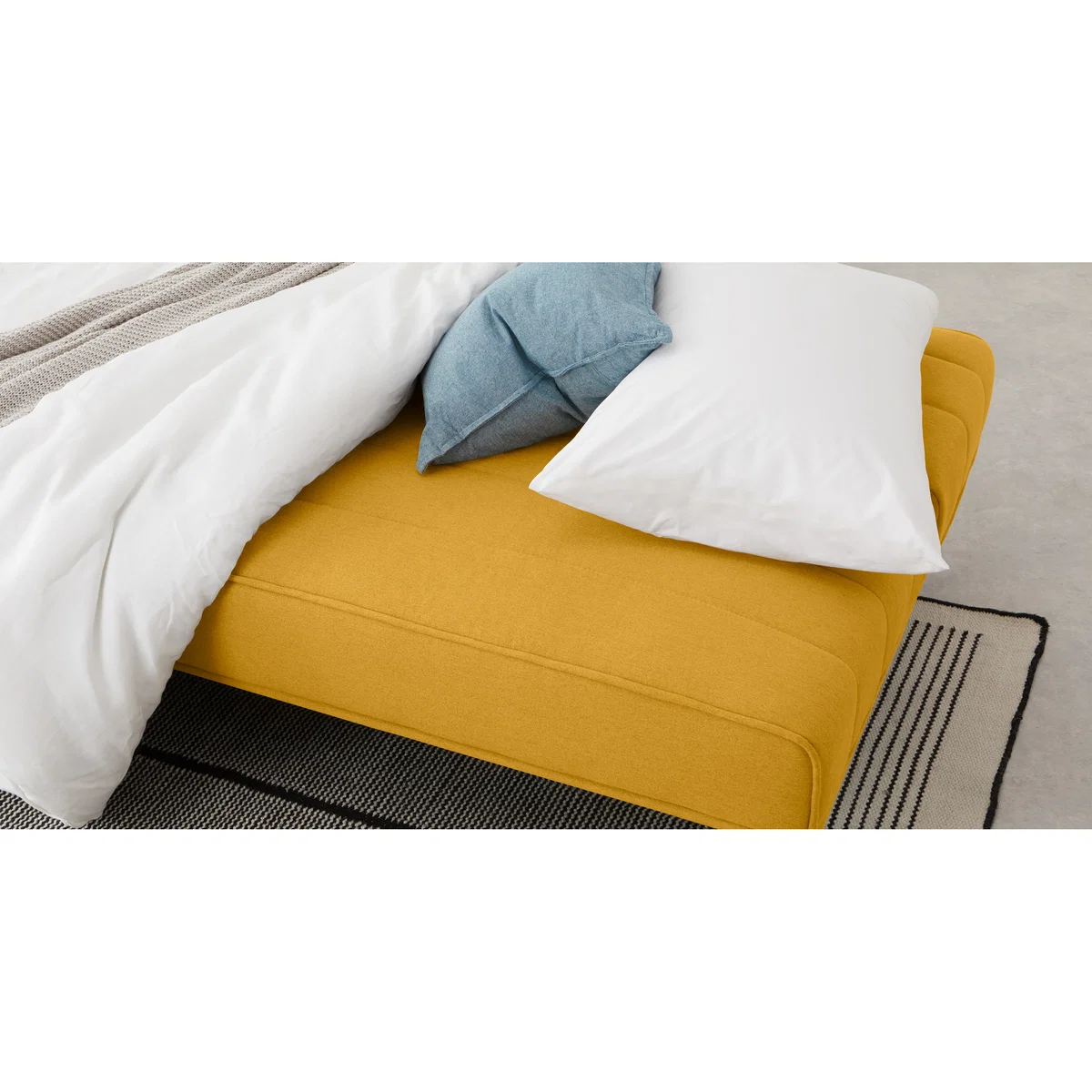 MADE Essentials Kitto Click Clack Sofa Bed, Butter Yellow – image 5
