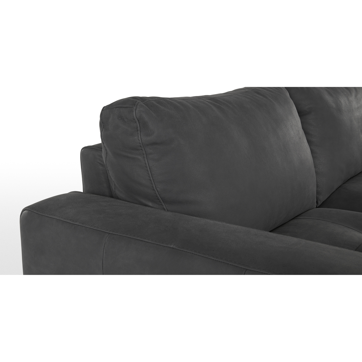 Luciano Left Hand Facing Chaise End Corner Sofa, Grey Leather – image 6