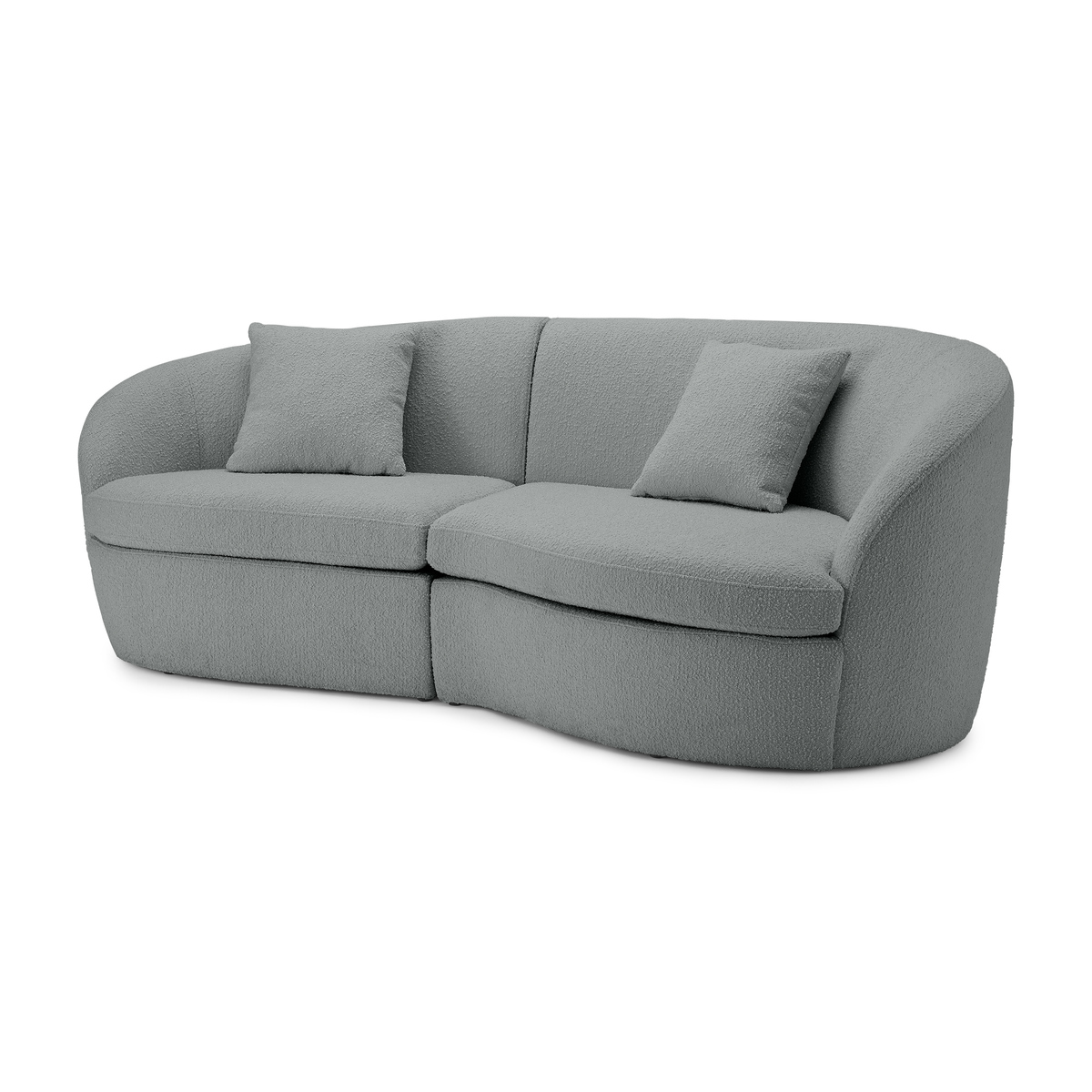Reisa 3 Seater Sofa, Steel Boucle – image 2