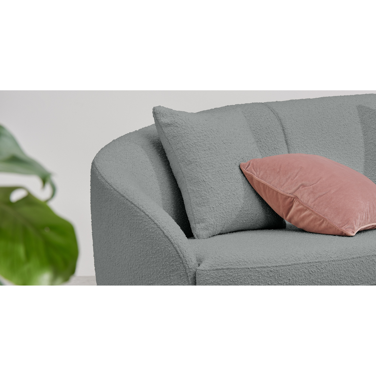Reisa 3 Seater Sofa, Steel Boucle – image 4