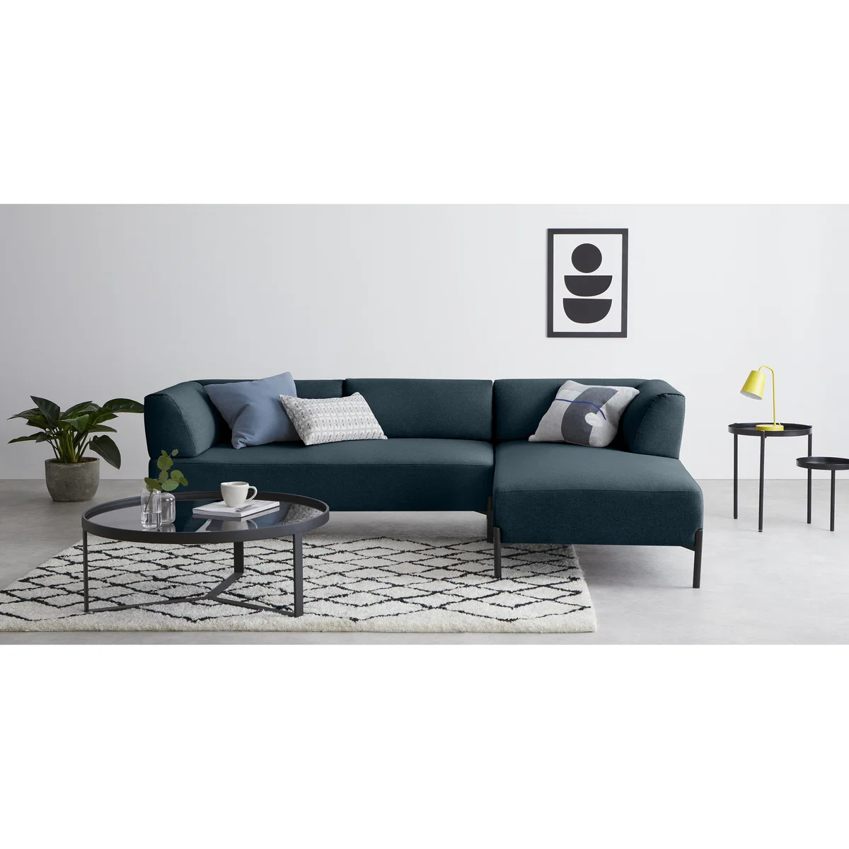 Kiva Right Hand Facing Chaise End Corner Sofa, Aegean Blue – image 2