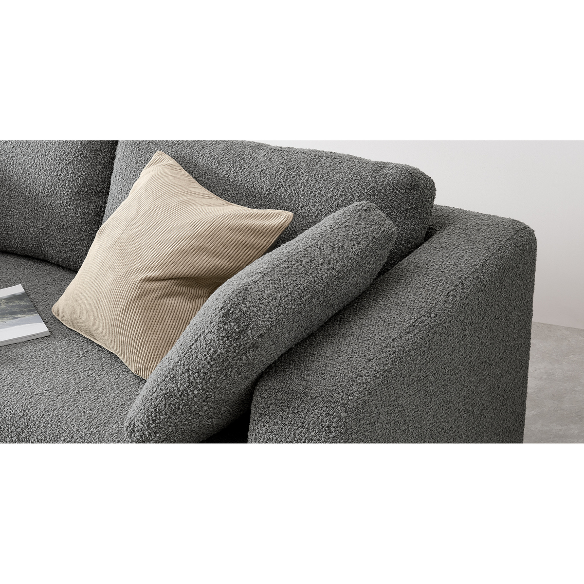 Mogen 3 Seater Sofa Bed, Steel Boucle – image 4