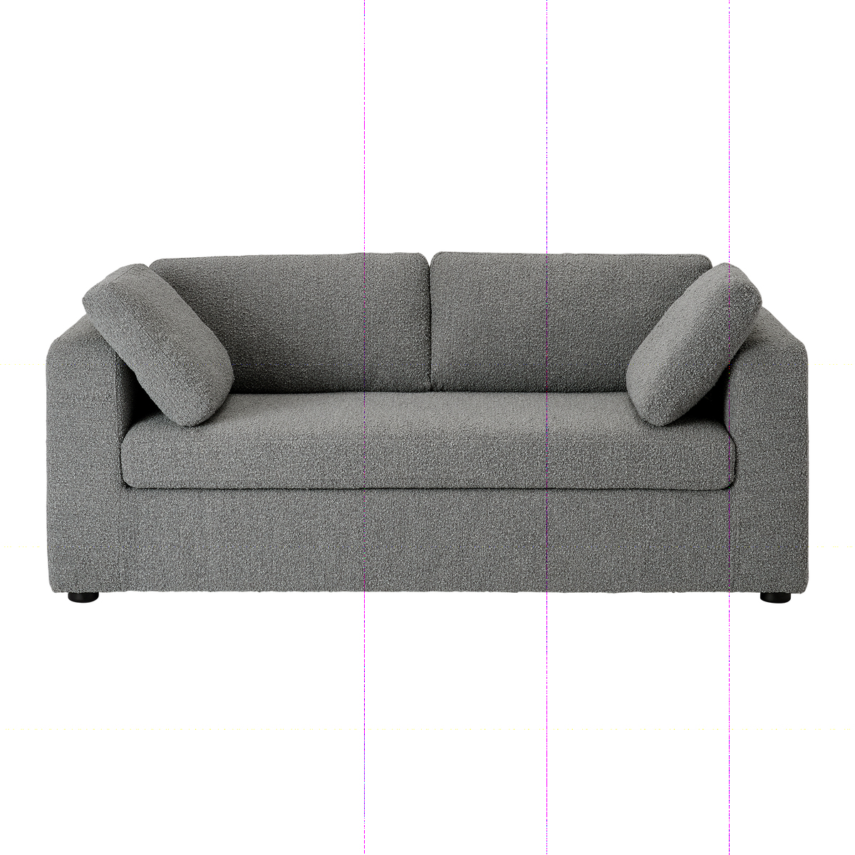 Mogen 3 Seater Sofa Bed, Steel Boucle – image 1