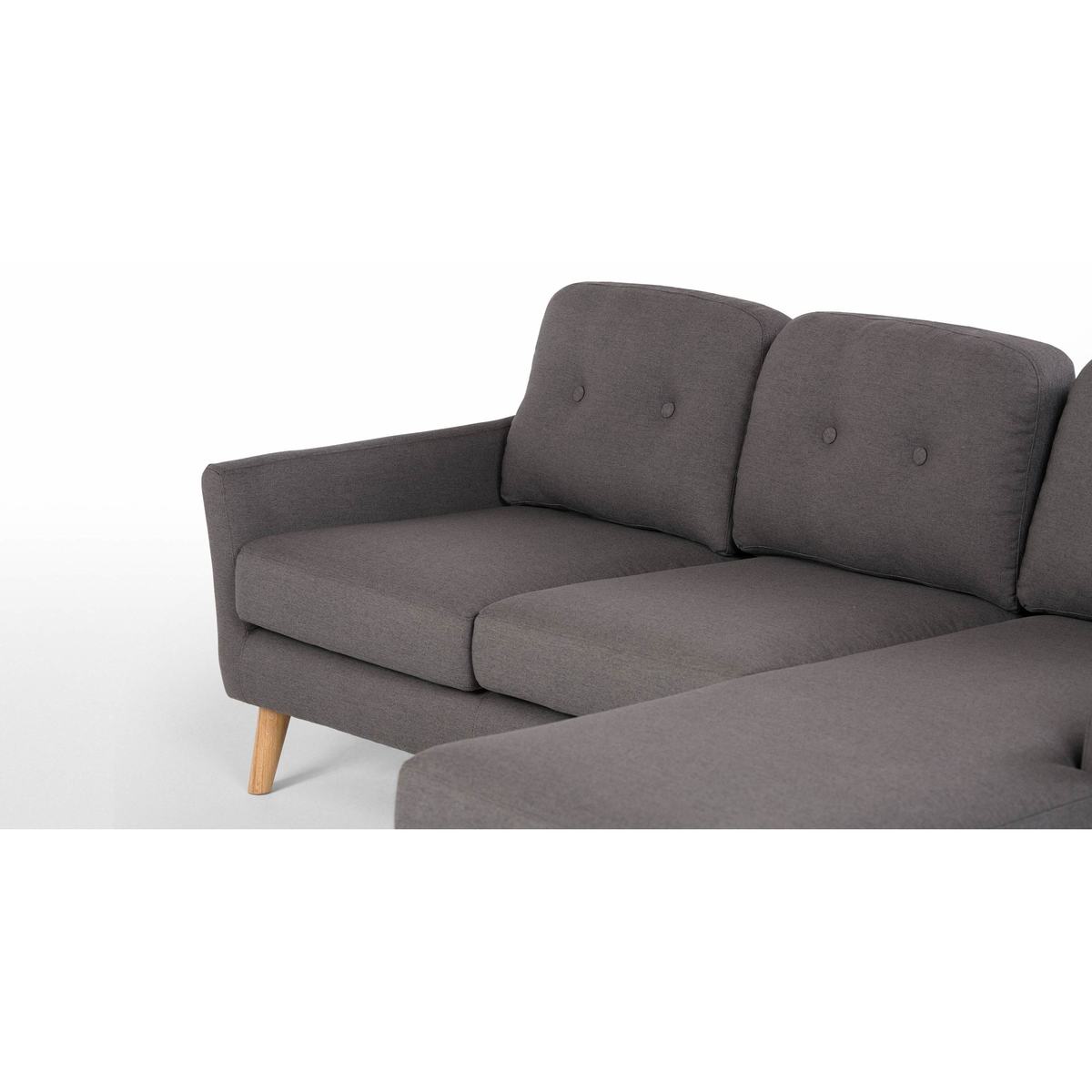 Rufus Right Hand Facing Chaise End Corner Sofa, Rhino Grey – image 5