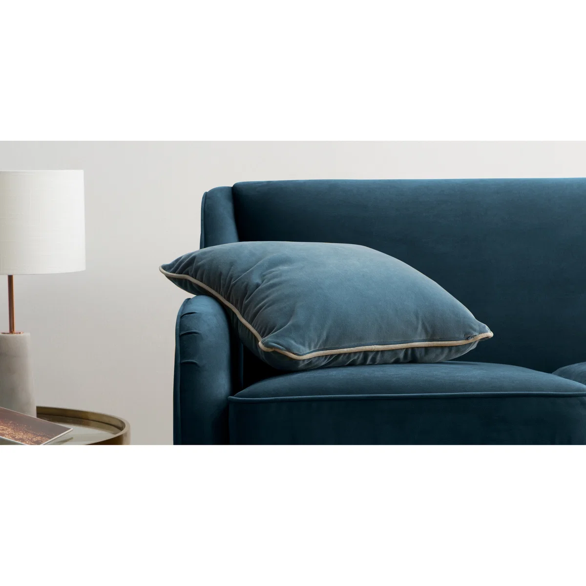 Helena 2 Seater Sofa, Plush Teal Velvet – image 5