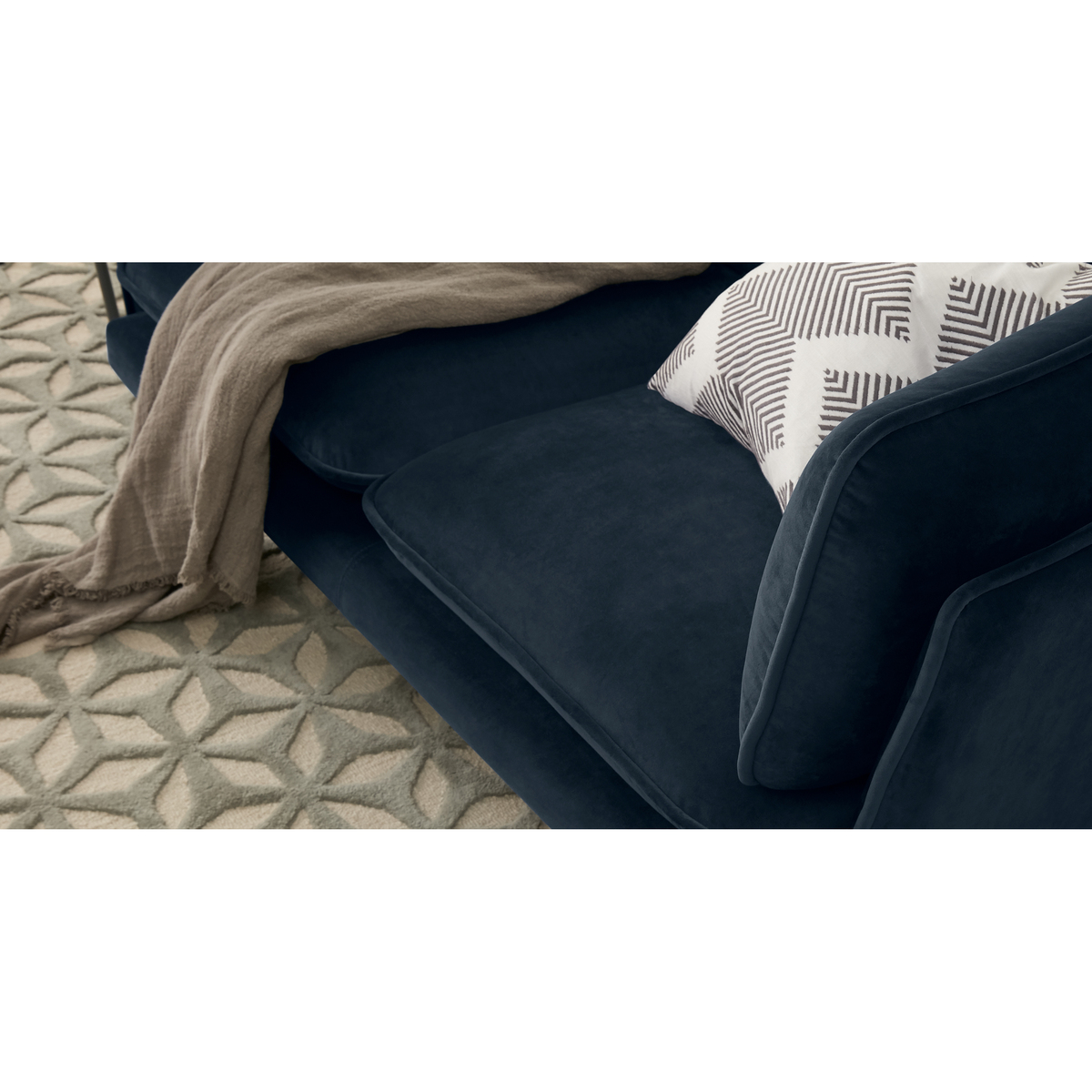 Wes 2 Seater Sofa, Ocean Blue Velvet – image 5