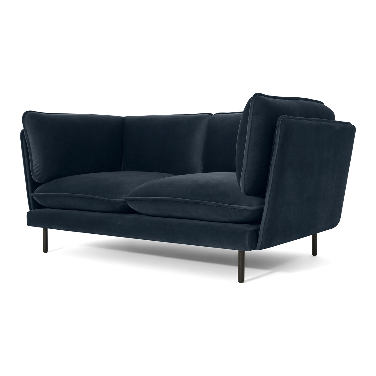 Wes 2 Seater Sofa, Ocean Blue Velvet – image 1