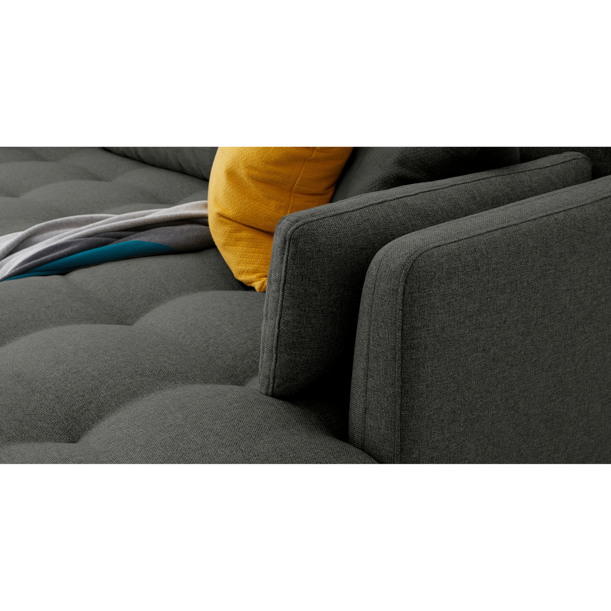 Harlow Right Hand Facing Chaise End Corner Sofa, Hudson Grey – image 4