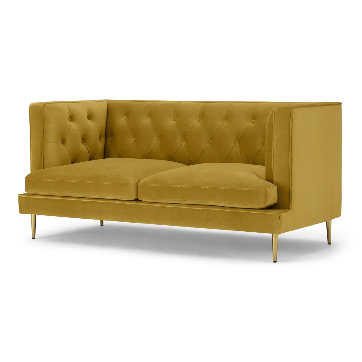 Goswell 2 Seater Sofa, Vintage Gold Velvet – image 2