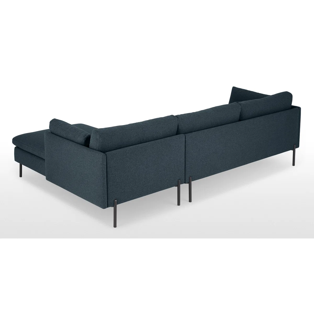 Zarina Right Hand Facing Chaise End Sofa, Aegean Blue with Black Leg – image 6
