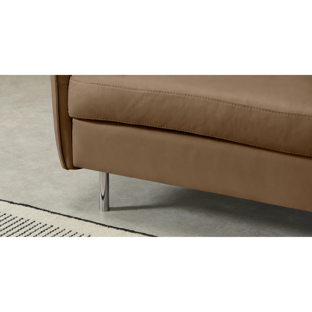 Vento 3 Seater Sofa, Pale Tan Leather – image 4